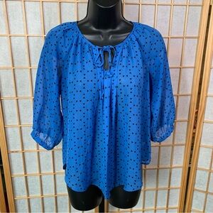 IZ Byer Lightweight Triangle Print Blouse